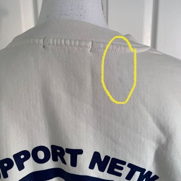 Madhappy Limited Local Optimist Support Network Crewneck Sweatshirt Large Cream - Picture 6 of 9